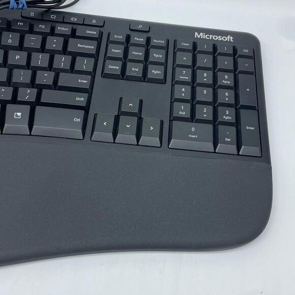 Microsoft USB 2.0 Ergonomic Keyboard Model 1878 - Black Tested Working - Picture 2 of 5